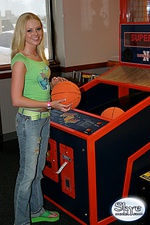 Skye model golden hair titty