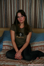 Sweet brunette teen shows off her hot body