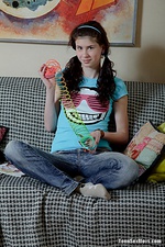 This cute girl doesn't mind to get her warm holes drilled