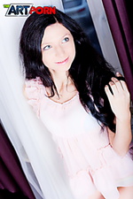 Brunette posing and masturbating in hd porn pics