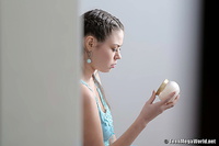 Sweet teen sucks her masseur's dick and gets it inside her cunt