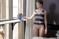 Sexy teenage body responds to the masseur's tender strokings